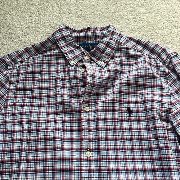 Boys BUNDLE Polo Raulph Lauren Plaid Dress Shirts Size XL - Picture 10 of 13